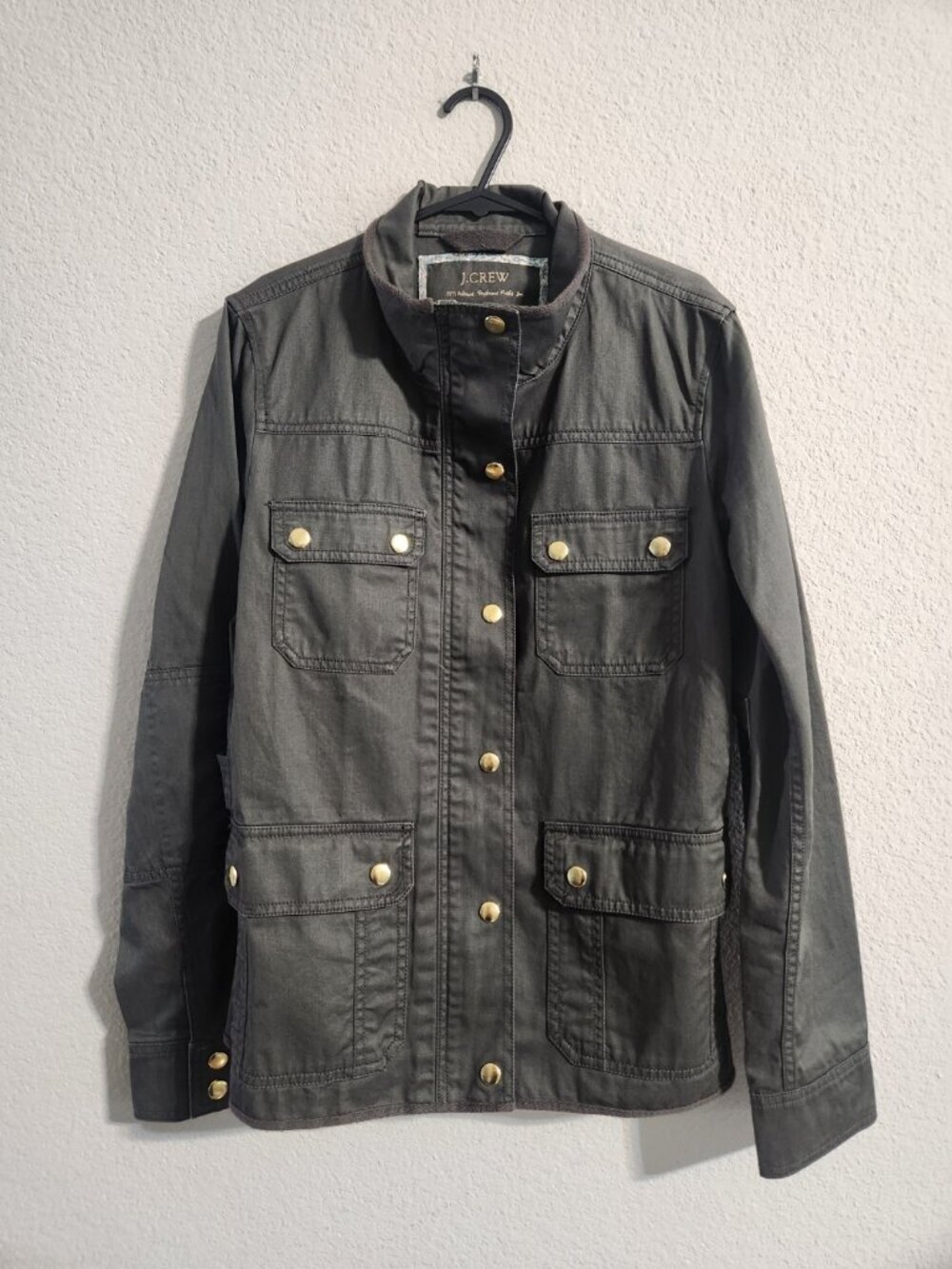 J. Crew Relaxed Fit Boyfriend Field Jacket Women’s Size Small Olive Green